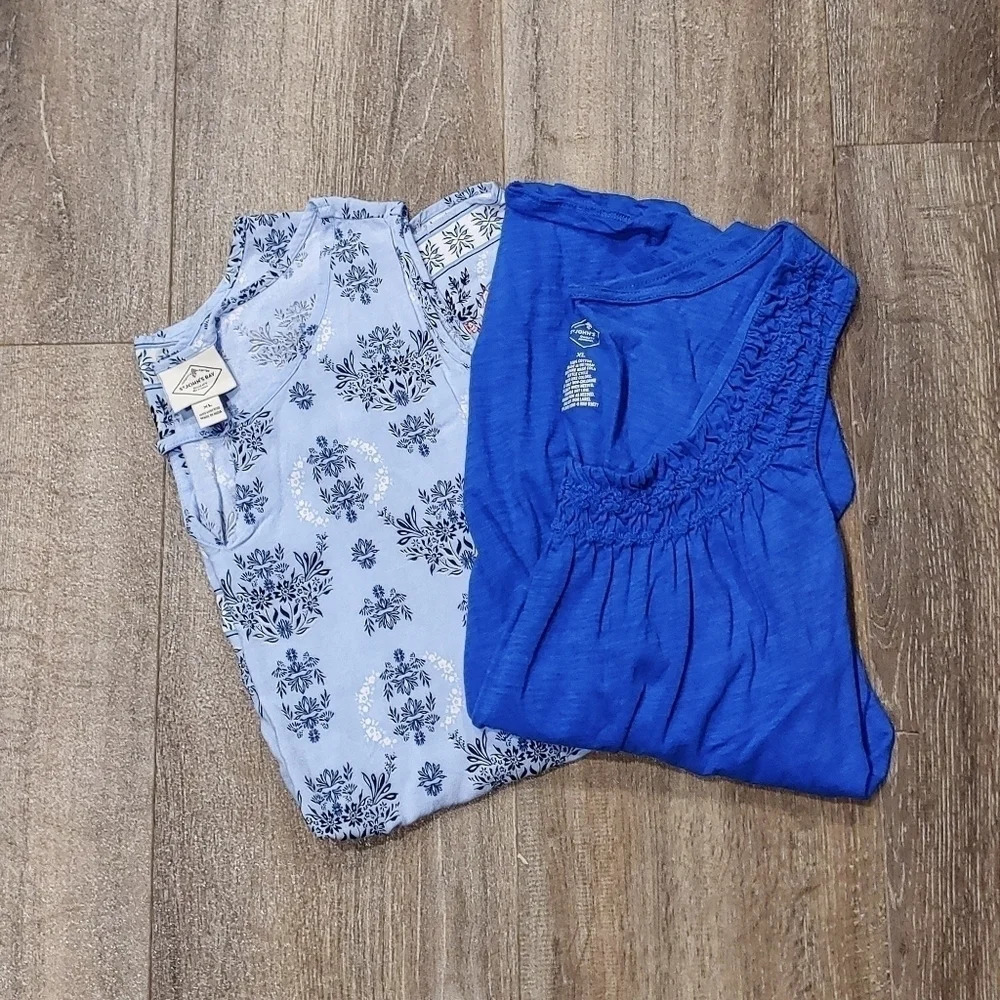 St. John's Bay Blue Top Bundle (Set of 2)